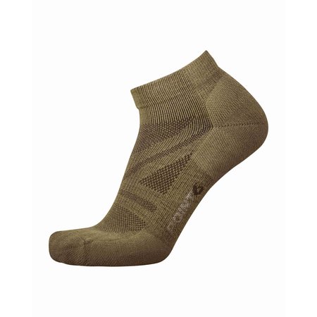POINT6 Trainer Extra Light Cushion 1/4 Crew Socks, Coyote Brown, Small, PR 11-0100-402-05